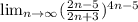 \lim_{n \to \infty}( \frac{2n-5}{2n+3} )^{4n-5}