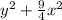 y^{2} +\frac{9}{4}x^{2}