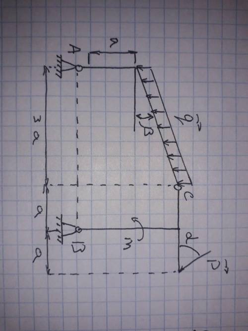 Здраствуйте, к большому своему сожалению не могу решить задачу. Вопрос: Определить реакцию опоры и д