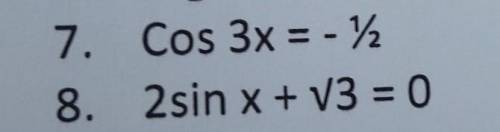 Как решить уравнение: cos 3x=-1/22sin x+ *корень из* 3=0​