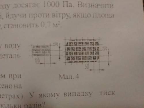 Очень ( . Площу слідів, залишених автомобілем при різних тисках повітря у шинах , зображено на малюн