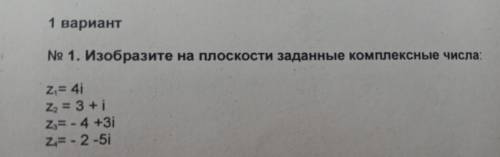 Изобразите на плоскости заданные комплексные числа