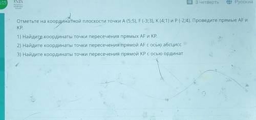 Отметьте на координатной плоскости точки. Желательно не на листке.​