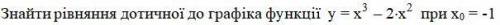 Знайти рівняння дотичної до графіка функції у = х3 – 2.х2 при х0 = -1