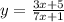 y = \frac{3x + 5}{7x + 1}