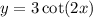 y = 3 \cot(2x)