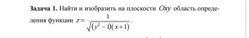 Нужно найти область определения функции с двумя переменными
