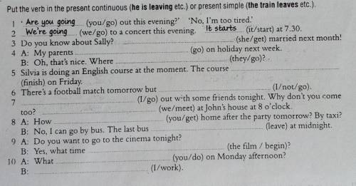 Put the verb in the presents continuous or present simple​