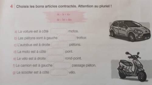 Choisis les bons articles contractés. Attention au pluriel !