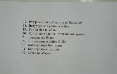 Заполните таблицу Первая мировая война в 1914-1918 гг 1.год 2.западный или восточный фронт, южный(