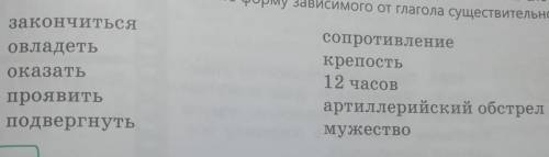 Нуите 435A. Составьте словосочетания с данными глаголами и словосо-четаниями. Укажите форму зависимо