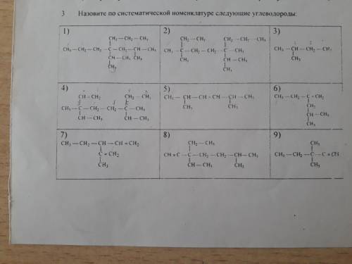 с органической химией. Назвать углеводороды.