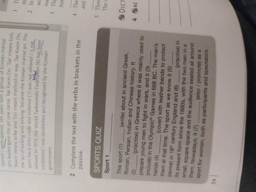 Complete the text with the verbs in brackets in the passive.