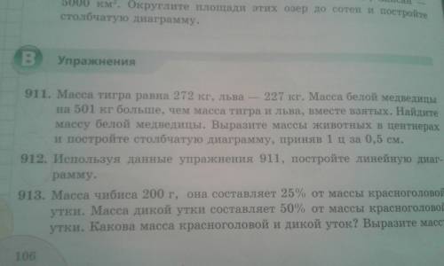 912. Используя данные упражнения 911 постройте линейную диаграмму