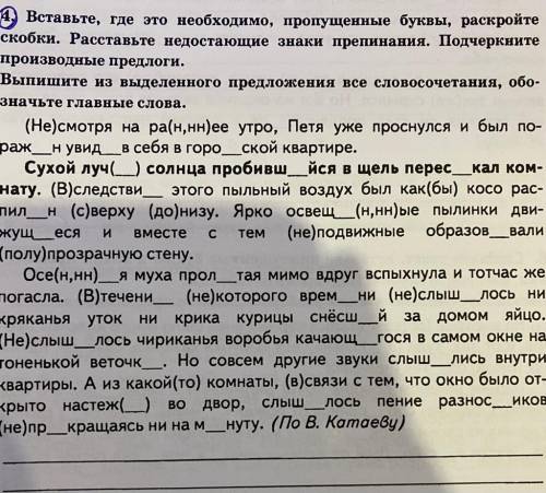 Русский язык 7 класс Вставьте пропущенные буквы и знаки препинания, раскрой скобки и т.д.