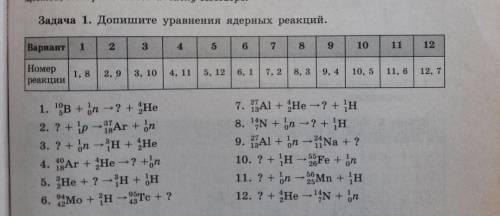 Допишите уравнения ядерных реакций. )3 и 10 сделайте умоляю