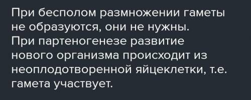 Опишите, чем партеногенез отличается от фрагментации? К каким видам размножения они относятся?​