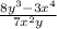 \frac{8y^{3}-3x^{4} }{7x^{2} y}