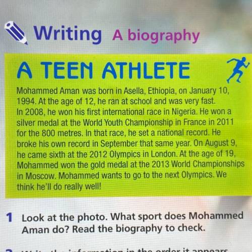 3 Read the biography again. What happened at these points in Mohammed's life? 2008 the age of 19 201