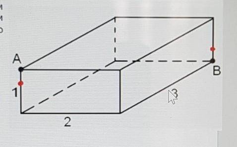 Дан прямоугольный параллелепипед со сторонами 1 см, 2 см и 3 см (см. рисунок). Муха, сидящая в точке