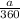 \frac{a}{360}