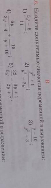 Найдите допустимые значения переменной в выражении​
