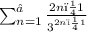 \sum_{n=1}^{∞}\frac {2n－1}{3^{2n－1}}