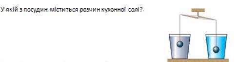 У якому відрі міститься розчин кухоної солі