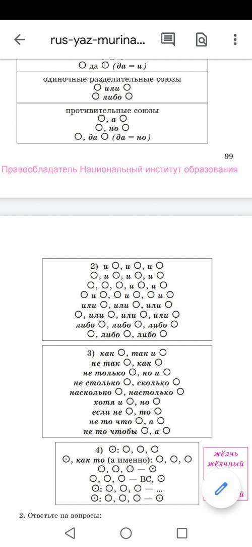 Придумайте предложения по этим схемам