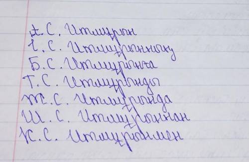 Просклоняйте слово: итмұрын А. С. не? итмұрынI.с. ненің?Б.с. неге?Т.с. нені?Ж.с. неде?Ш.с. неден?К.с