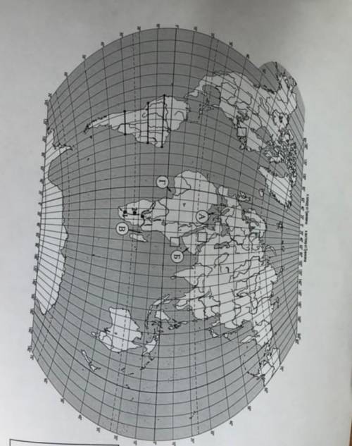 На карте буквами обозначены объекты определяющие географическое положение указоного вами материка .З