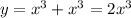 y = x^{3} + x^{3} = 2x^{3}