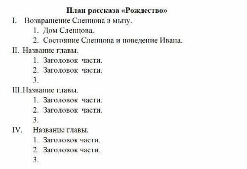 Сложный план рассказа Рождество В.В. Набоков ♥️​