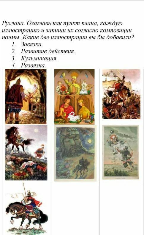 Слочно плосто озаглавтье каждую картинку и запишите их согласно композиции поэмы да куча балов​