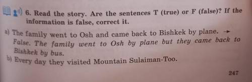 6. Read the story. Are the sentences T (true) or F (false)? ​