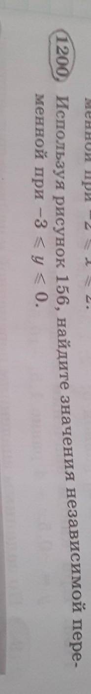 (1200, Используя рисунок 156, найдите значения независимой пере-менной при -3 < у < 0.​