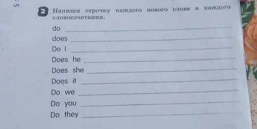 Слова и каждого2 Напиши строчку каждого новогословосочетания.dodoesDo 1Does heDoes sheDoes itDo weDo