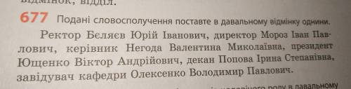 Подані словосполучення поставте в давальному відмінку однини. Редактор Бєляєв Юрій Іванович