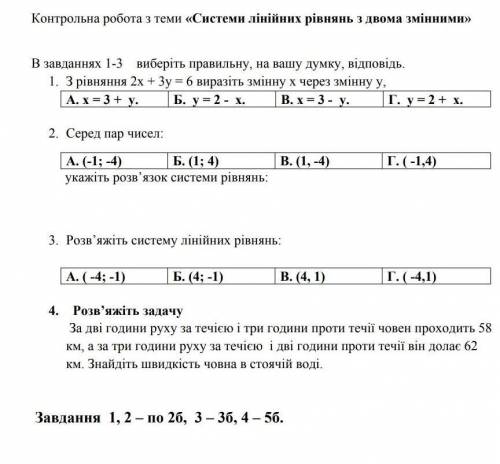 Допомржіть треба здати до 9:30 контрольну роботу​