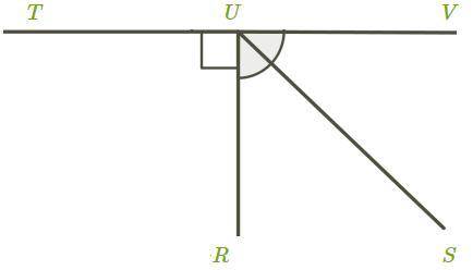 Известно, что ∡TUV — развёрнутый угол, луч US — биссектриса угла ∡VUR. Используй данную информацию и