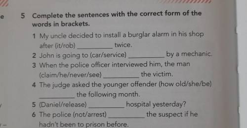 Complete the sentences with the correct form of the words in brackets.