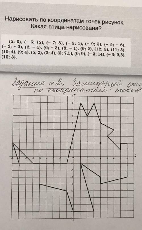 1 задание. нарисовать по данным координатам 2 задание. написать координаты точек рисунка собаки​