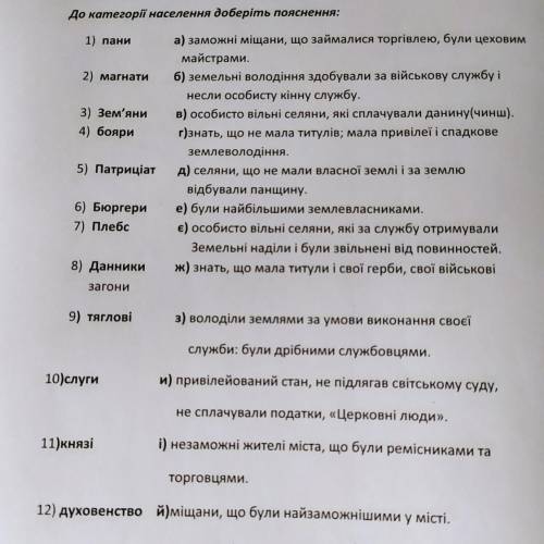 Народ хелп!Тема: соціальна структура населення Українських земель у другій половині ХІV - XV ст.