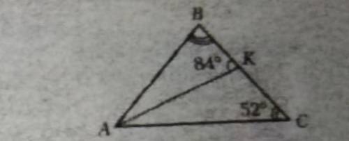 В треугольнике ABC проведена биссектриса АК.Найдите угол B​