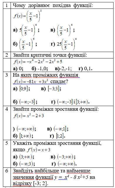 Завдання 1-6 з розв'язанням, терміново,