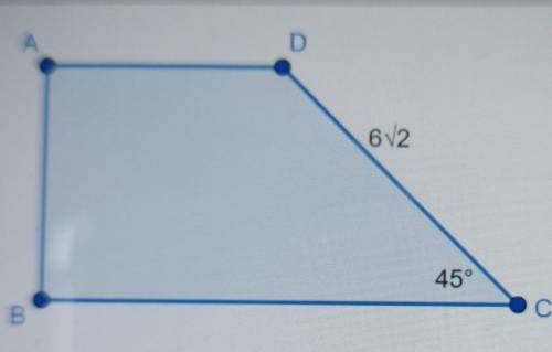найти площу трапеции. Знайдіть площу трапеції. AD=AB, CD= см, кут С=45°.​​