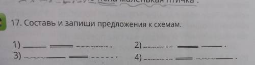 Составь и запиши предложения к схемам​