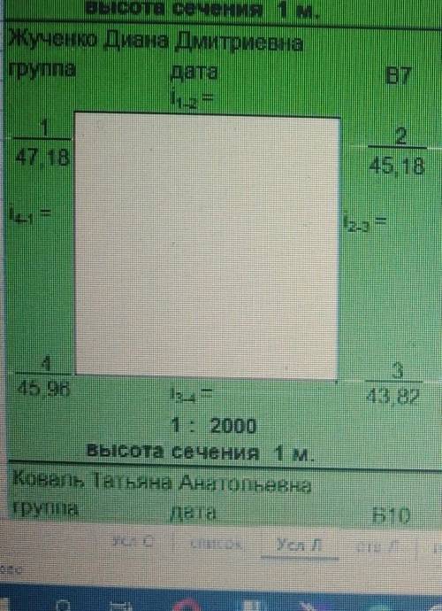 нивелирование по квадрату ​