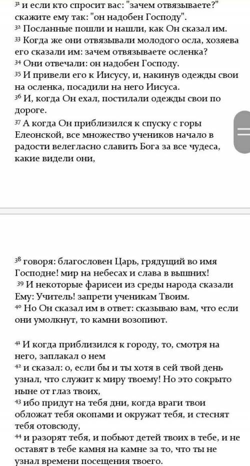 1. Какого Царя ждали и приветствовали люди, земного или Небесного? 2. Почему заплакал Христос?3. Пос