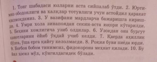 Гапларни уқинг равишларни топингЁрдам берингларчи​